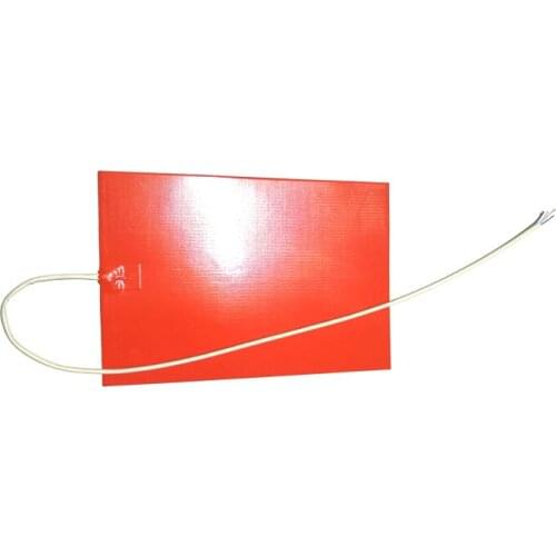 230v 960w 300*400*1.5mm silicone heater for stainless steel plate K type blue temperature line 1000mm lead out from 300mm side