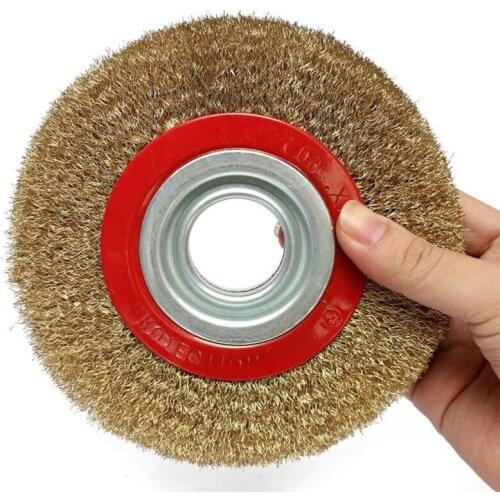 1pc Wire Brushes Polishing Wheel 125mm Round Brass Plated Steel Wire Brush Bench Grinder Tool Parts