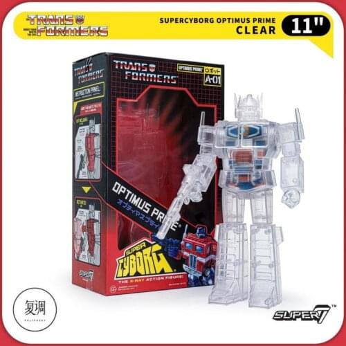 Super7 Transformers Optimus Prime Super Cyborg Movies and Tv Collectible Model Action Figure Toy Doll Gift