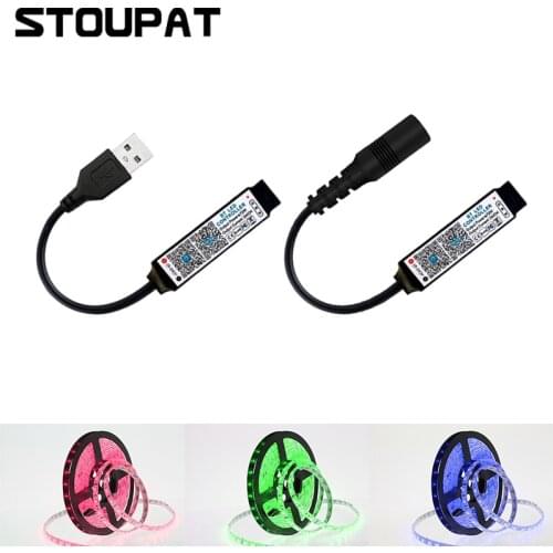 LED Strip Light Controller RGB APP Smart Bluetooth-compatible Music Control for DC5-24V COB Tape Lights Dimmer Adjust Brightness