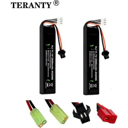 TERANTY Power Water Gun Lipo Battery 3S 11.1V 2000mAh 452096 for AKKU Mini Airsoft BB Air Pistol Electric Toys Gun RC Parts
