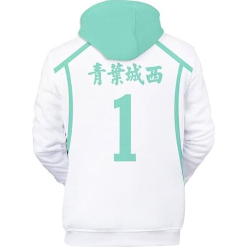 Haikyuu Cosplay Oikawa Tooru Hoodie 3D Printed Hood Hoodie Jacket Coat Top Sweatshirts