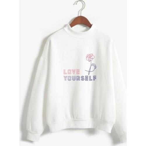 Kpop Women Sweatshirt Hip-Hop Bangtan Boys Clothes love yourself sweatshirt Pullover Hooded cute Harajuku Fashion Hoodies
