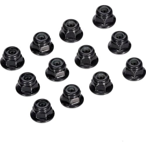 12PCS Metal 4mm M4 Wheel Lock Nuts for 1/10 RC Crawler Car Traxxas TRX4 TRX6 Axial SCX10 90046 AXI03007 Redcat