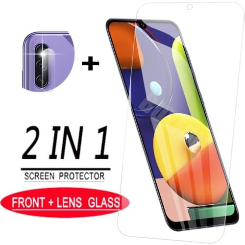 2in1 Transparent Tempered Glass For Samsung Galaxy A10s A10e Screen Protection on for Samsung A10 Premium HD Protective Glass