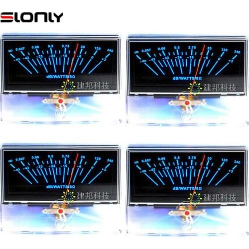 4pcs High-precision P-97 VU Meter Panel Tube Amplifier Preamp VU DB Power Peak Level Meter Sound Pressure Strap with Backlight