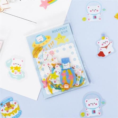 40pcs Cute Cartoon Hand Account Stickers DIY Kawaii Japanese Travel Adhesive Decorative Album Stickers Scrapbooking Stationery