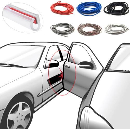 5m Car Anti Collision Side Door Edge Guard Car-Styling Rubber Bumper Protection Sticker Strip Auto Decorative Sealing Strips