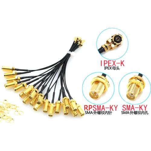 5pcs SMA Connector Cable Female to uFL/u.FL/IPX/IPEX UFL to SMA Female RG1.13 Antenna RF Cable Assembly RP-SMA-K