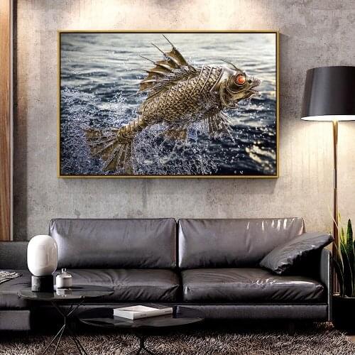 Artcozy Oil Canvas Painting -gold_fish For Home Decoration Wall Art