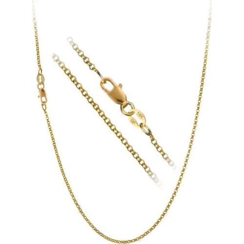 Free Shipping 16"-30" Necklace Chains O Genuine Gold Filled Link Rolo Chain+Lobeter Clasp Pendant Jewelry Findings