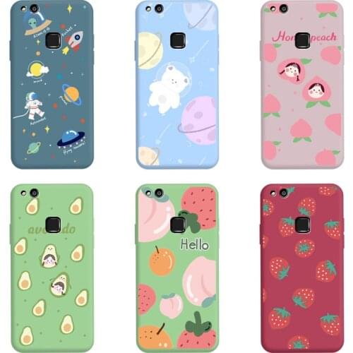 Case For Huawei P10 Lite Frosted Silicone Casing Cute Anime Candy Phone Case Macaron Color Couples Soft Silicone Cover