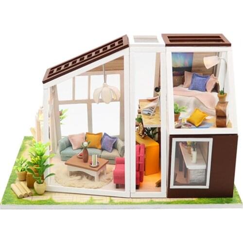 Diy Cottage Creative Model Hand-assembled Set Childrens Birthday Gift Factory Wholesale Puzzle Aurora Cabin Simulation Ornament