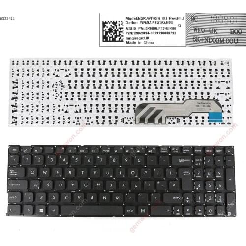 UK New Keyboard for ASUS X541N X541NA X541NC X541S X541SA X541SC X541UJ X541UV X541UVK / Black