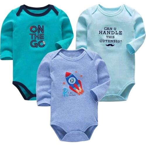 3Pcs/set baby rompers Cotton roupas menino newborn girl clothes Long Sleeve Overalls Jumpsuit infantis Clothing sets