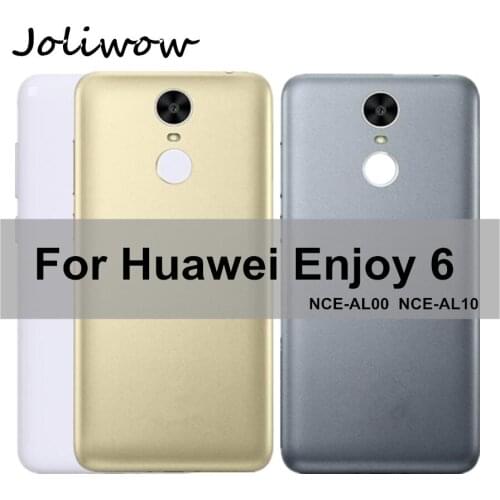 For Huawei Enjoy 6 Battery Cover Spare Parts Back Battery Cover Door Housing Side Buttons + Camera Flash Lens NCE-AL00 NCE-AL10
