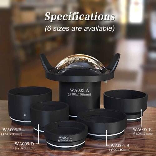 Wide Angle Dome Port for Canon Sony Nikon Waterproof Camera wide angle lens Dome Port for 40m Underwater Camera Case housing 1pc
