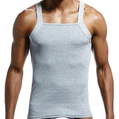 Cotton Men Vests Comfortable Men Tank Tops Mens Clothing Tank Tee Muscle Shirt Gym Clothing For Man Sleeveless Undershirts