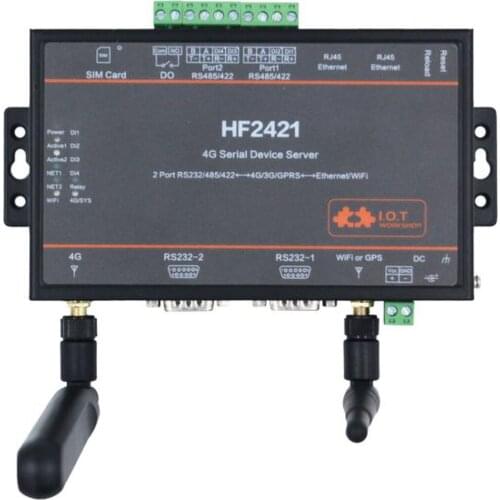Wifi Module Serial Device Server RS232 RS485 RS422 to Ethernet Wireless 4G 3G GPRS Network Converter Industrial Module HF2421
