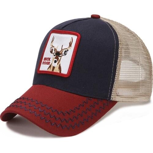 Mens Baseball Cap with Animal Embroidery Snapback Camouflage Breathable Gorras Hip Hop Summer Trucker Hat Womens Hat Cotton