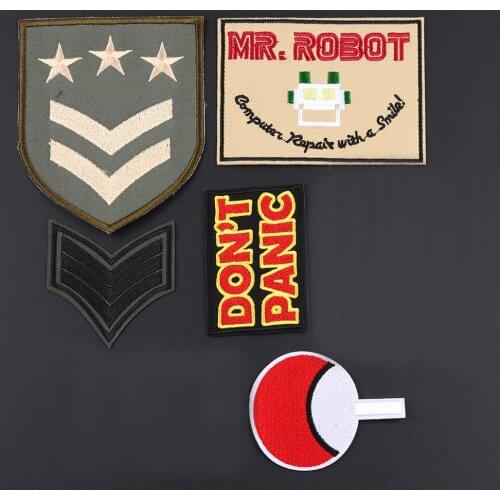 Fine table tennis bat Embroidered Iron On Patches Large Badges Sergeant epaulet Patches For Clothing Coat Accessories
