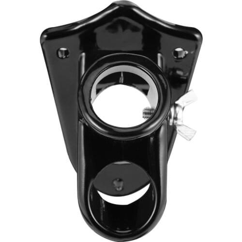 Wall-Mounted Aluminium Alloy Flagpole Bracket Flag Post Support Base Flagstaff Duarble Flagstick Fixator (Black)