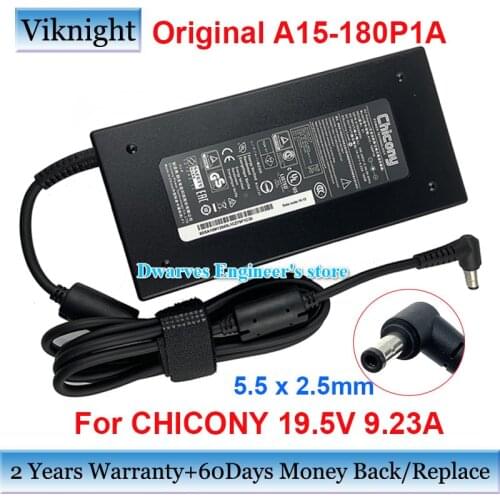 Genuine A17-180P4A 19.5V 9.23A 180W ac Chicony Power Adapter A15-180P1A For CLEVO P950HR N850HP6 MSI GS63VR GS43VR WS63VR GE72VR