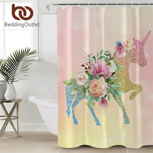 BeddingOutlet ClearanceShower Curtain 180x200cm Waterproof Curtain for Bathroom With Hooks US Warehouse