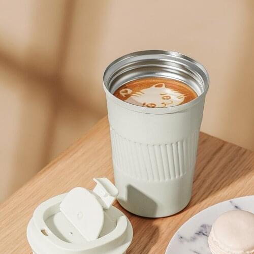 Luxury Simple Stainless Steel 350ml Coffee Vacuum Flask Box Car Airless Bottle Home Travel Vacuum Flask