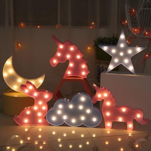 DIY Luminous Lights LED Letter Night Light Creative Letters Alphabet Number Battery Anime Led Lamp Romantic Party Decoration