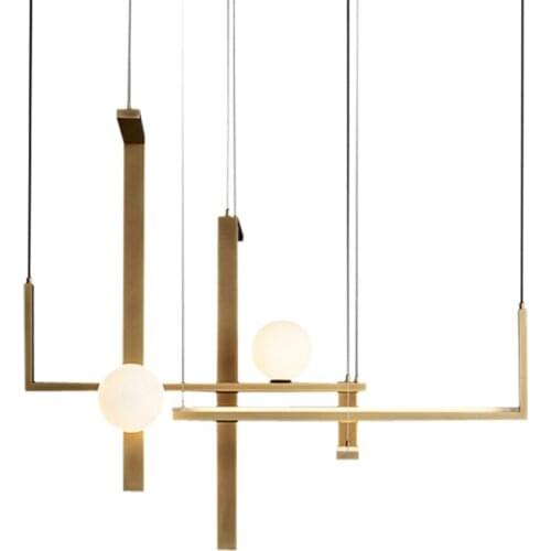 Modern Glass Ball Pendant Lights Living Room Lighting Hanging Fixtures For Dining Living Room Deco Designer Pendant Lamp