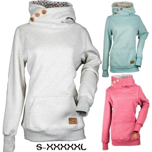 Hoodie Sweatshirt Women Fashion Casual Long Sleeve Loose Pullovers Hooded Pocket 2020 Autumn Winter New Long Jackets Solid Tops