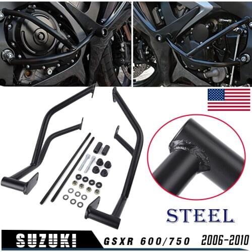 Stunt Cage Crash Bar Engine Frame Bumper Tank Guard Protective for 2006-2010 Suzuki GSXR GSX-R GS XR 600 750 2007 2008 2009
