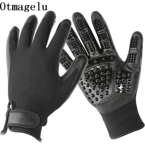 1 Pair Silicone Pet Grooming Glove Dog Cat Hair Cleaning Brush Shower Comb Dog Bath Deshedding Pet Massage Glove Dog Accessories