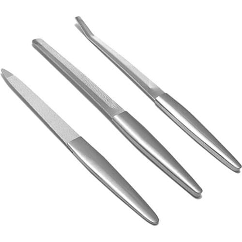 1pcs Stainess Steel Double Sided Nail Files Rough Nail File Buffering Polishing Sanding Strong Saw Nail Art Tools