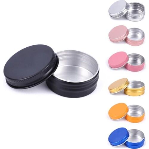 10PCS 15ML Refillable Bottles Tea Cans Mini Metal Box Aluminum Tin Jar For Cream Balm Nail Candle Cosmetic Container