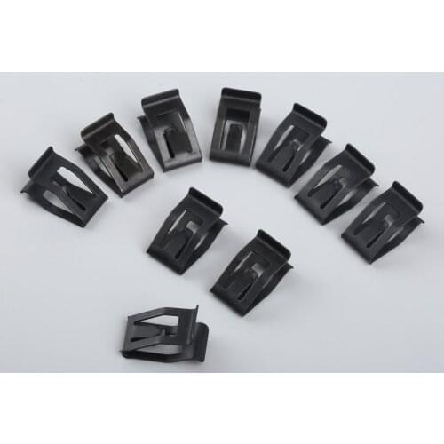 10Pcs Car Front Console Dash Dashboard Auto Trim Metal Retainer Black Rivet Fastener clip Fit For Ford Mazda Audi Toyota