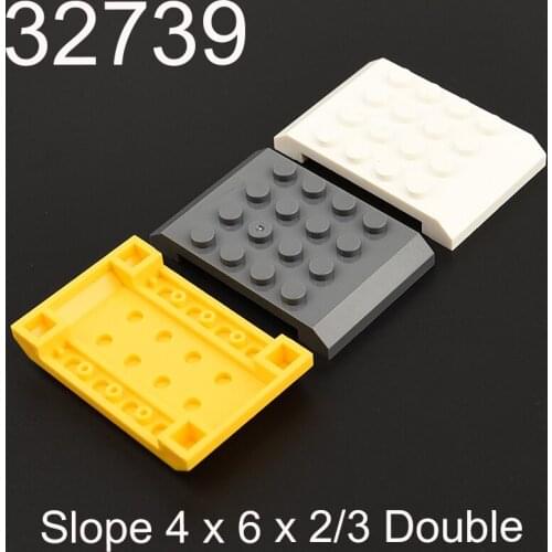 4PCS Building block 32739 Slope Brick 4 x 6 x 2/3 accessories parts MOC Construction DIY Education Build Toys