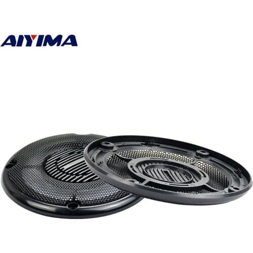 AIYIMA 2Pcs 4Inch Plating Car Speaker Cover Speakers Protective Net Tweeter Grille Waffle Mesk Grills Special Audio Accessories