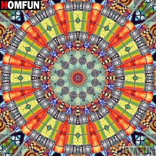 Homfun Full Square/Round Drill 5D DIY Diamond Painting "Mandala flower" 3D Embroidery Cross Stitch Home Decor Gift A11349