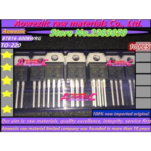 Aoweziic 100% new imported original BTB16-600BWRG BTB16-600BW TO-220 bidirectional thyristor 16A 600V