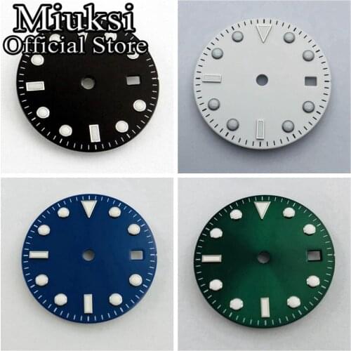Miuksi 31.5mm watch dial luminous dial fit NH35 ETA2836 2824 Mingzhu DG2813 3804 Miyota 8215 821A Seagull 1612 movement