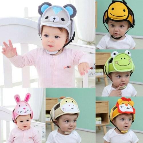 Cute Infant Baby Toddler Safety Head Protection Helmet Kids Hat For Walking Safety Crawling Protector Breathable Anti-collision