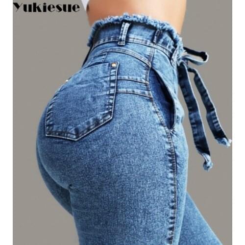 Boyfriend Hole Ripped Jeans Women Pants Cool Denim Vintage Jeans For Girl High Waist Casual Pants Female Slim Jeans woman