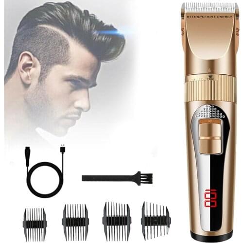 Electric Hair Clipper for Barber Fast Hair Cutter LED Display Usb Charging Professional Trimmer Hair Cutting Machine Low Noise