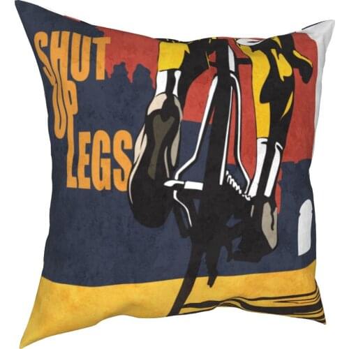 Retro France Cycling Square Pillowcases Polyester Sofa Cushion Case Creative Pillow Cover 45*45