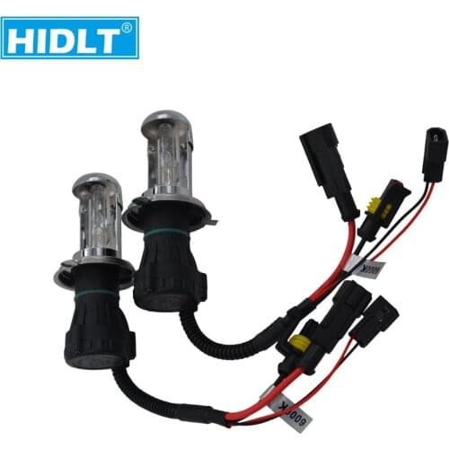 HIDLT 2PCS Xenon H4 Bixenon HID Bulbs 35W 6000K 5000K 8000K 4300K 55W H4 HL High Low H4-3 HID Replacement Car Headlight Lamp