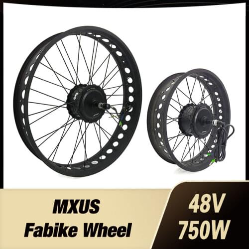48V 750W Fat bike e-bike kit Electric bike conversion kit motor 20" 26" wheel MXUS brand for 175 mm 190mmFork