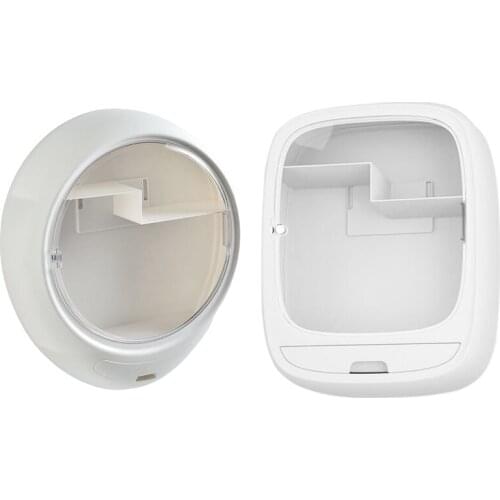 Hot-Wall Mounted Makeup Organizer,Clear Cosmetic Storage Organizer Box Makeup Display Box Skincare Display Case