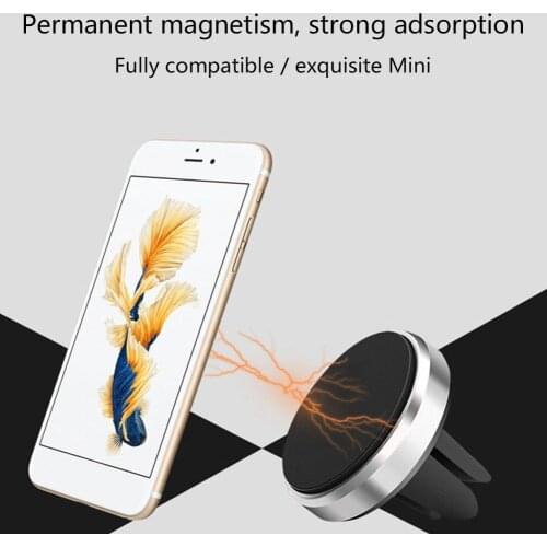 Magnetic Phone Car Holder Suction Small Bracket Air Metal Vent Magnet Stand Plate For Smartphone With Car Portable Mount Ho K8E3